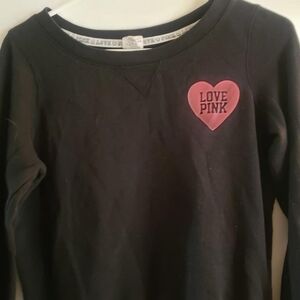 Womens pink by victorias secret black sweatshirt small